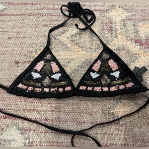 All Saints Sequin Bikini Top